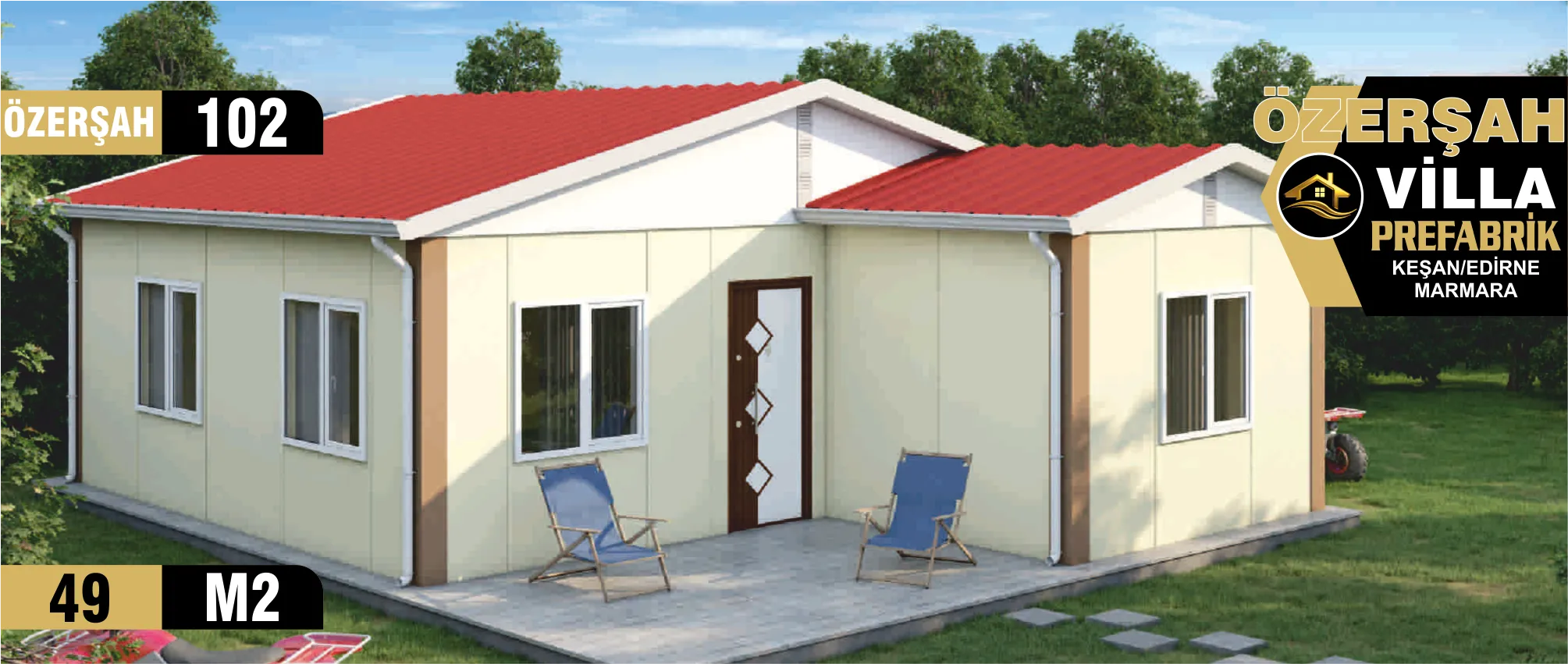 102 - 49m² Tek Katlı Prefabrik Ev