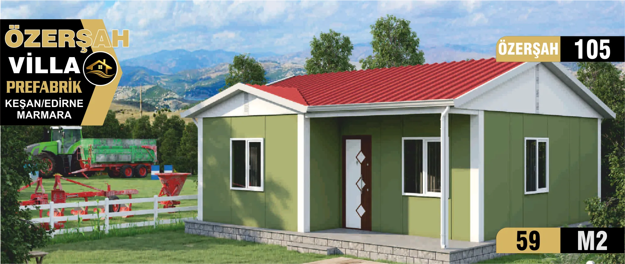 105 - 59m² Tek Katlı Prefabrik Ev