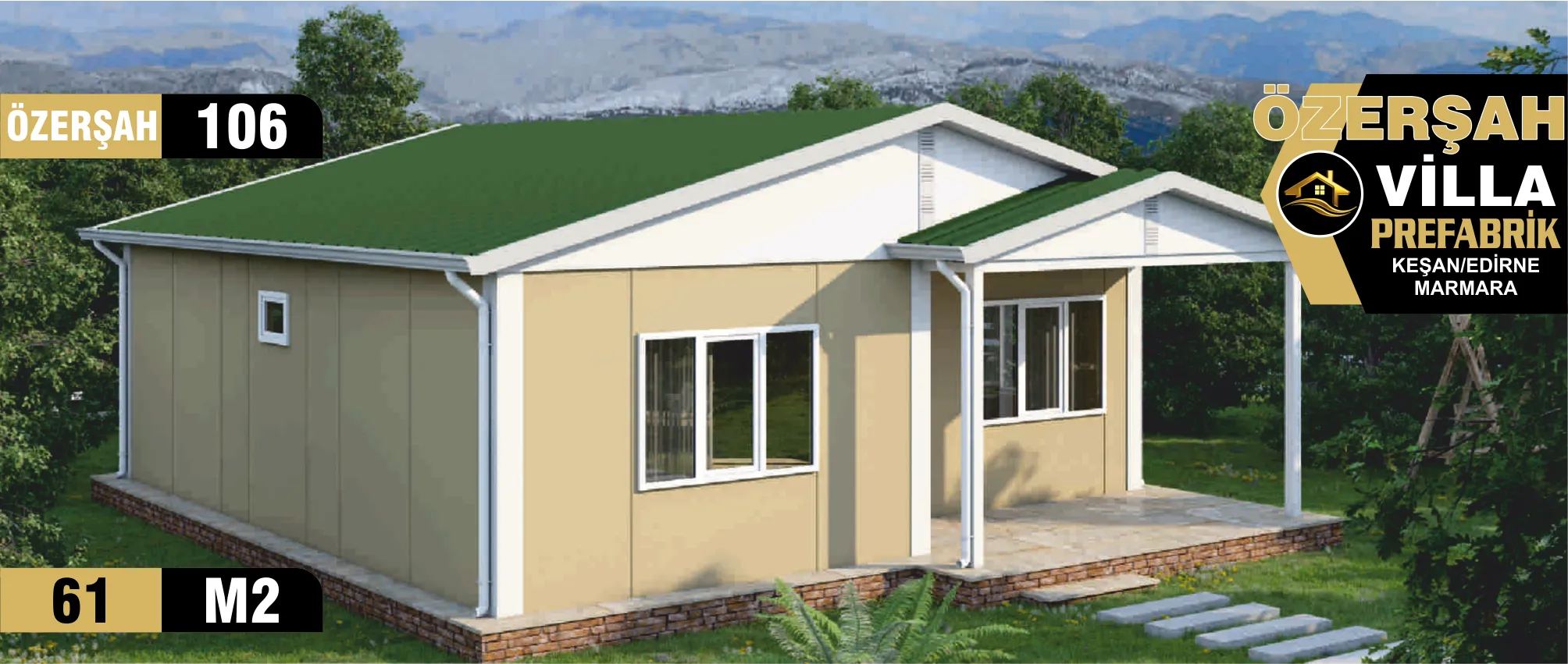106 - 61m² Tek Katlı Prefabrik Ev