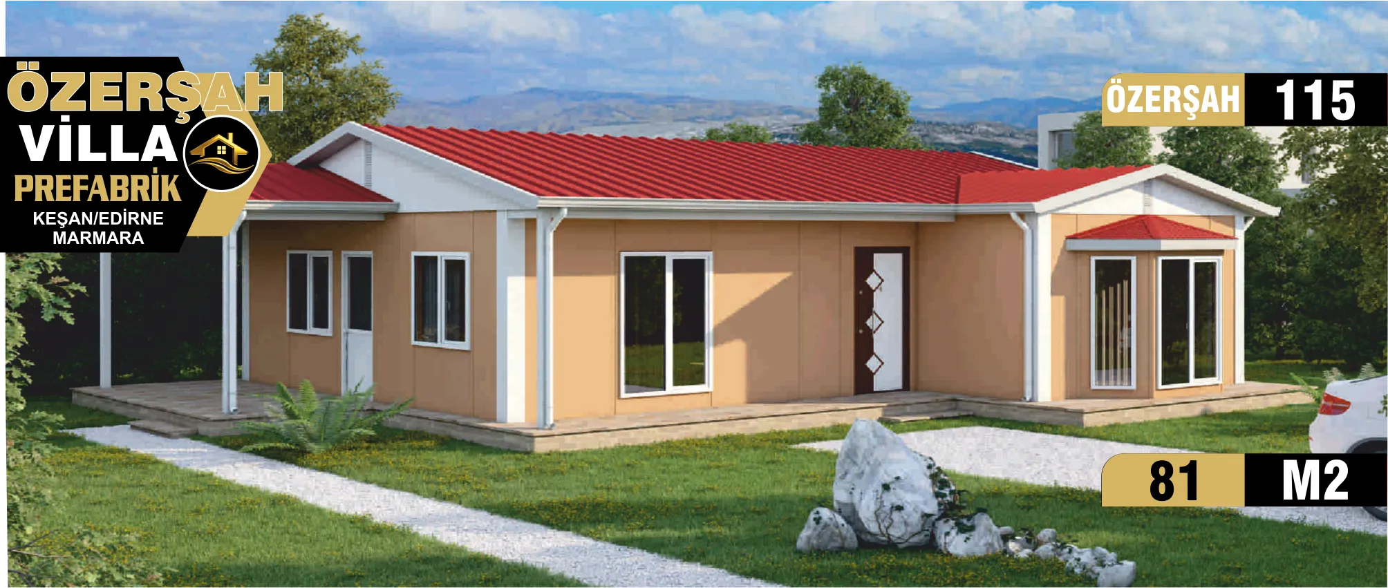 115 - 81m² Tek Katlı Prefabrik Ev