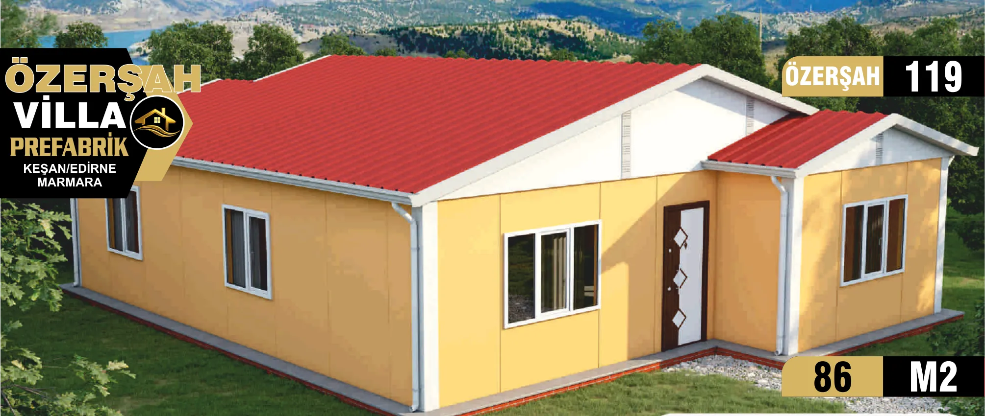 119 - 86m² Tek Katlı Prefabrik Ev
