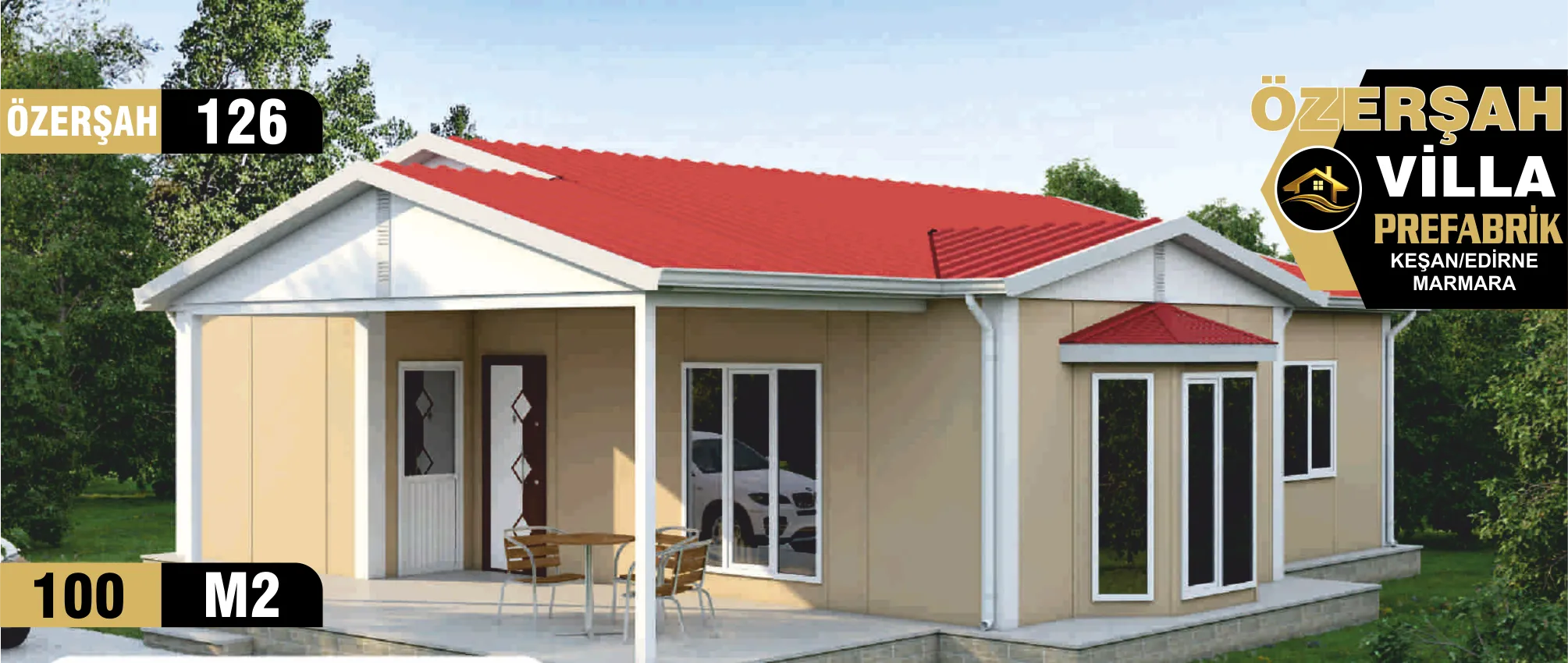 126 - 100m² Tek Katlı Prefabrik Ev