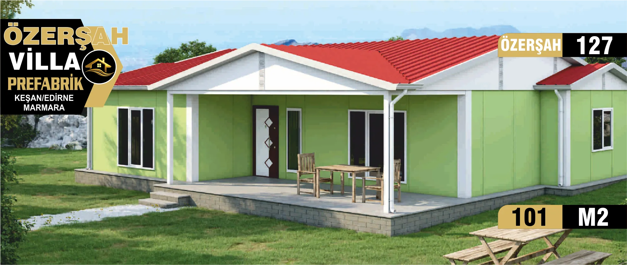 127 - 101m² Tek Katlı Prefabrik Ev