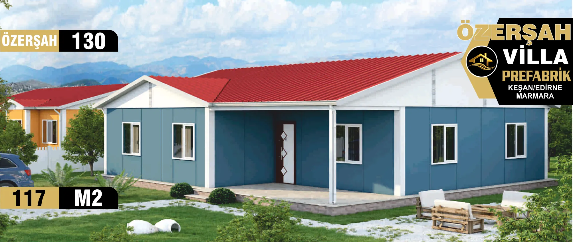130 - 117m² Tek Katlı Prefabrik Ev