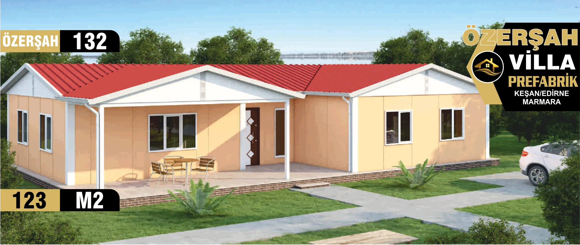 132 - 123m² Tek Katlı Prefabrik Ev