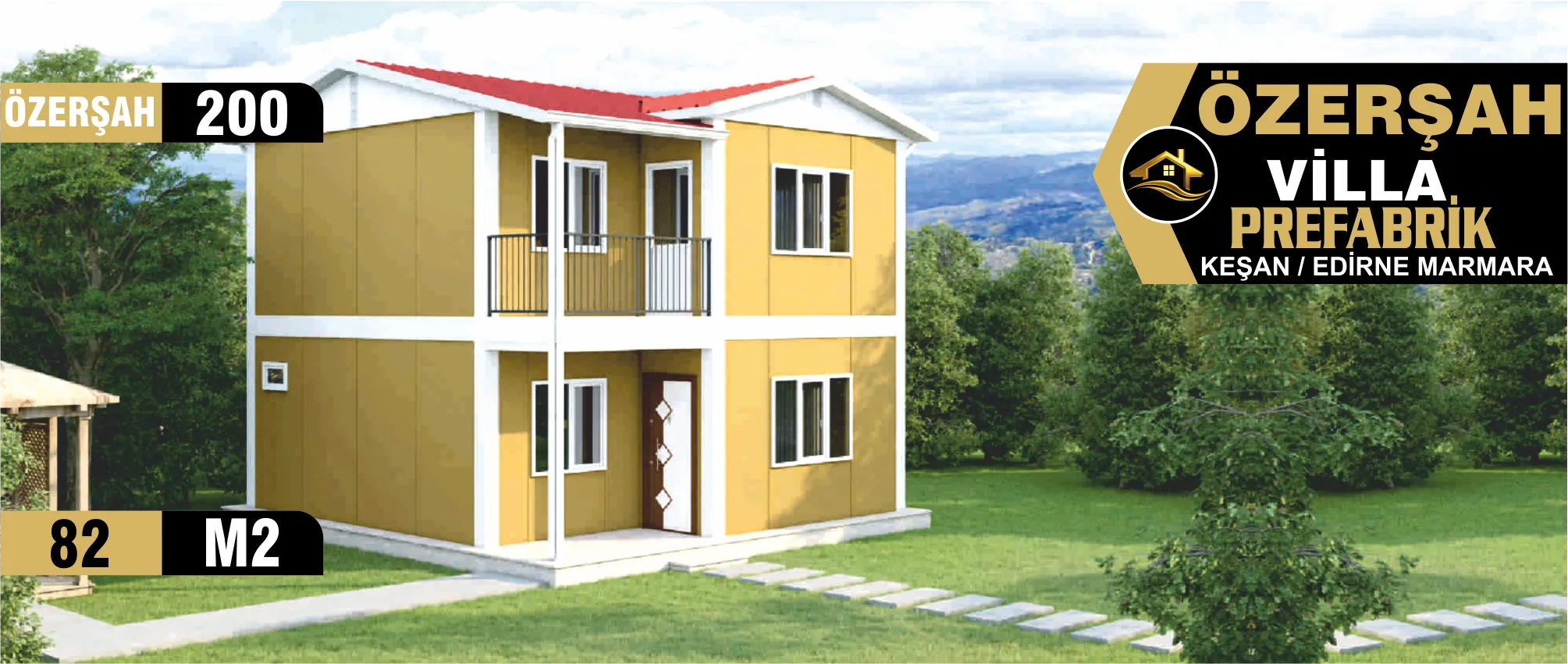 200 - 82m² İki Katlı Prefabrik Ev