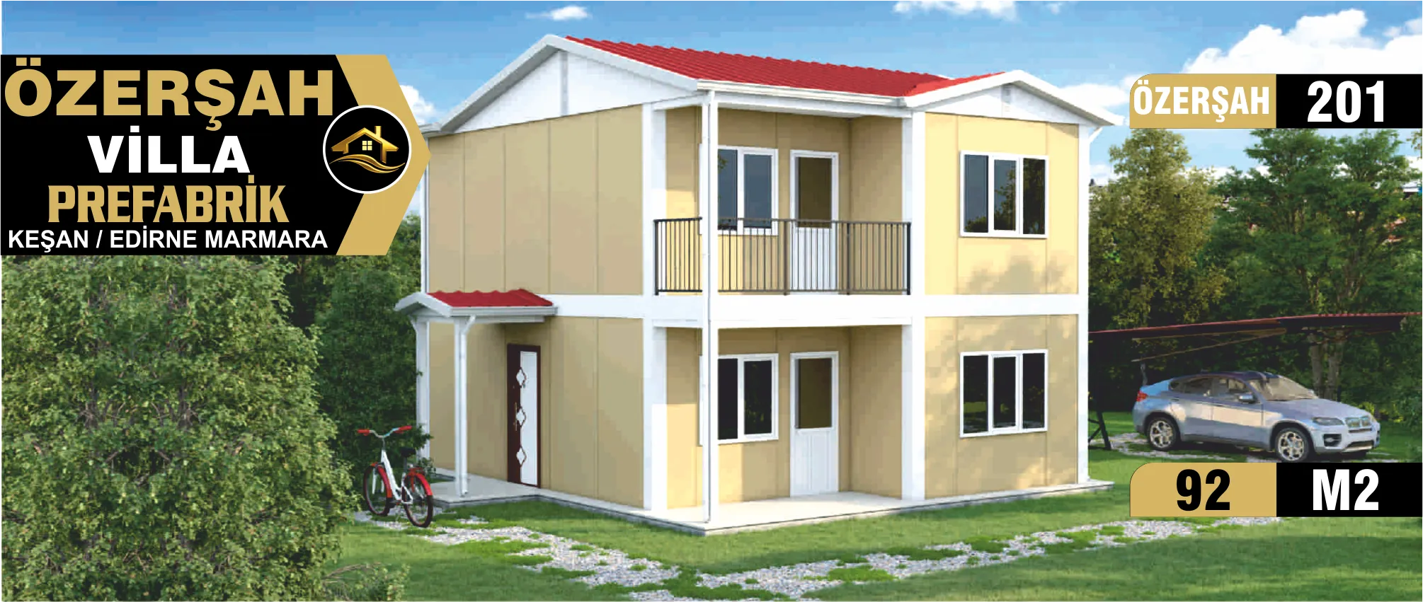 201 - 92m² İki Katlı Prefabrik Ev