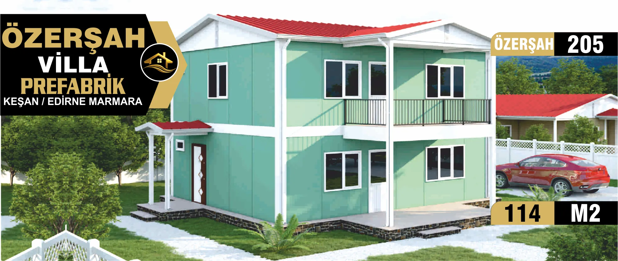 205 - 114m² İki Katlı Prefabrik Ev