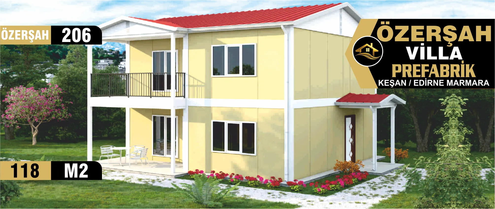206 - 118m² İki Katlı Prefabrik Ev