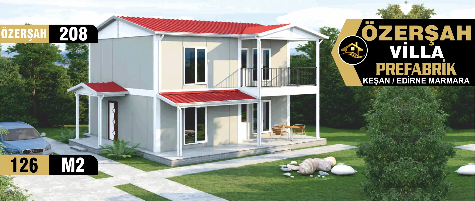 208 - 126m² İki Katlı Prefabrik Ev