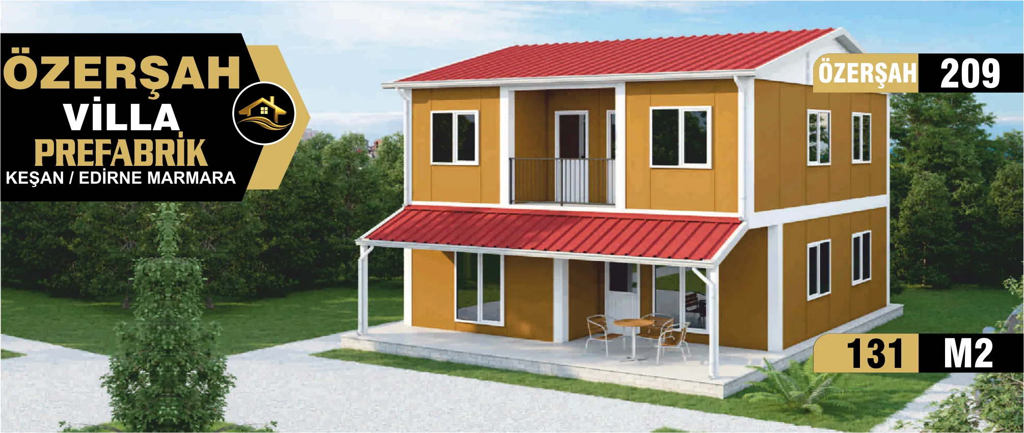 209 - 131m² İki Katlı Prefabrik Ev