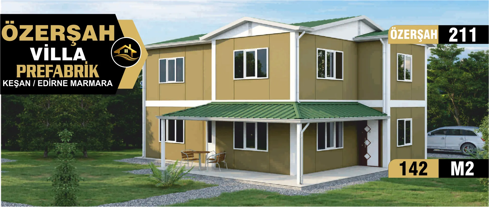 211 - 142m² İki Katlı Prefabrik Ev