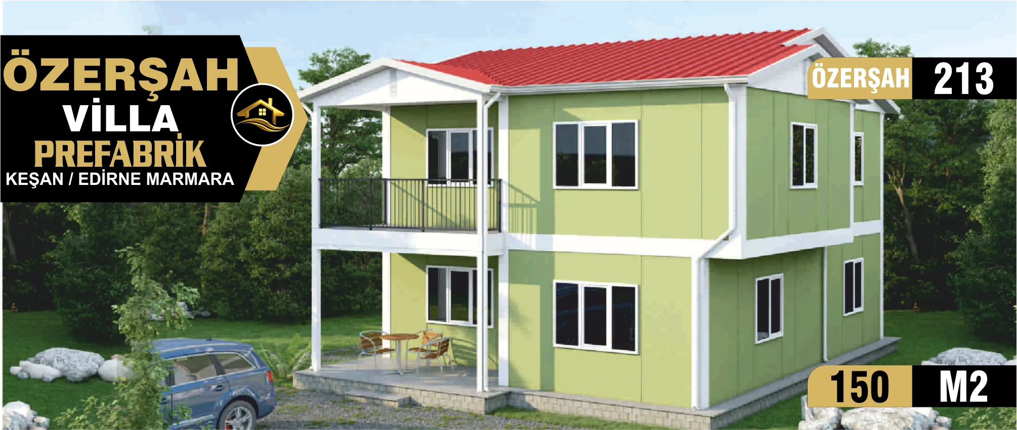 213 - 150m² İki Katlı Prefabrik Ev