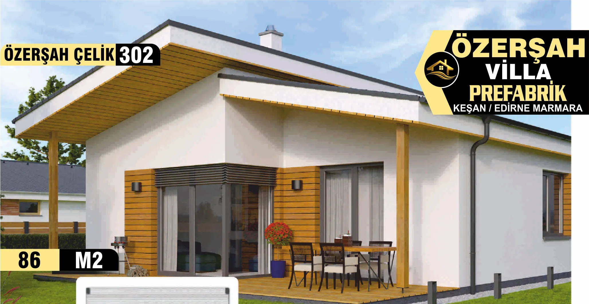 302- 113 m² Tek Katlı Çelik Ev