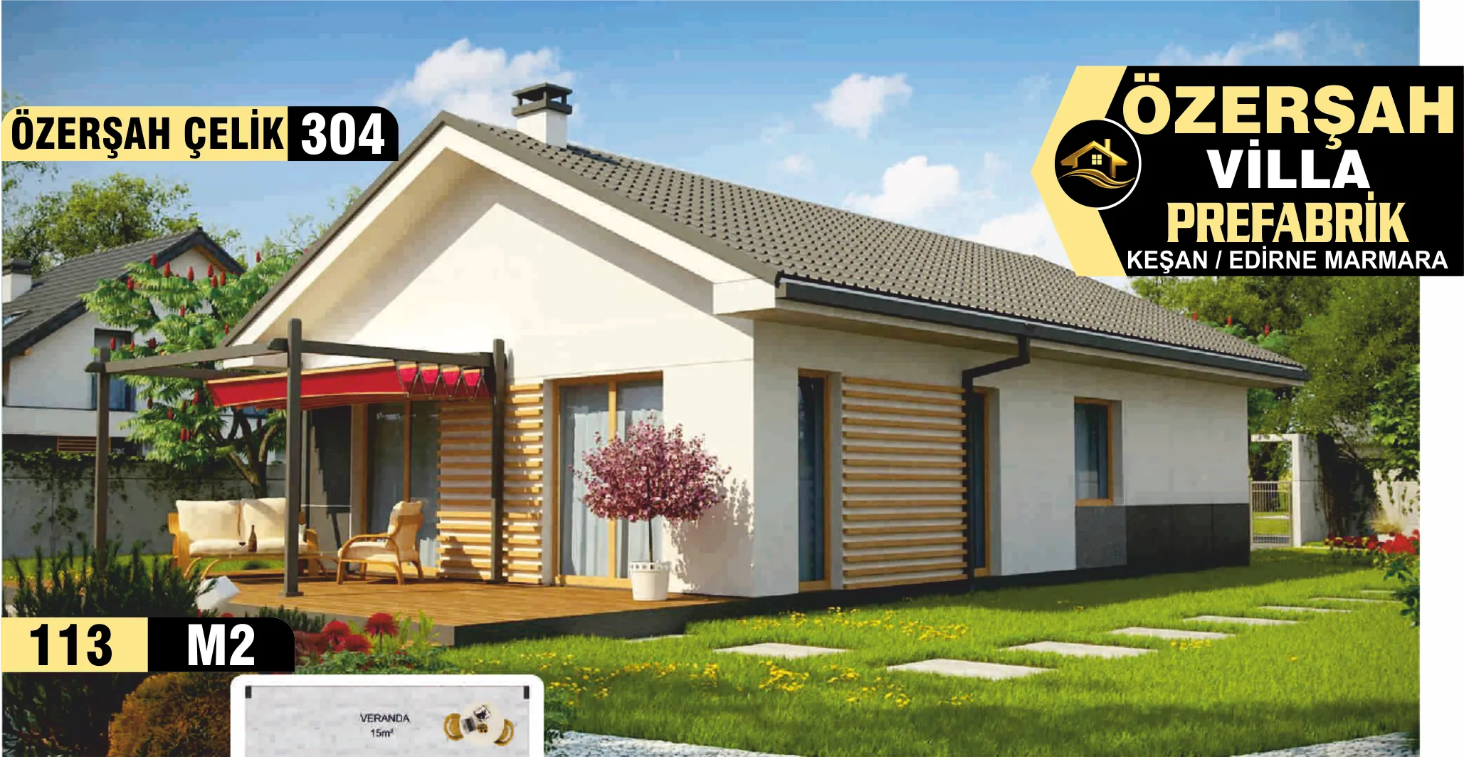 304- 118 m² Tek Katlı Çelik Ev