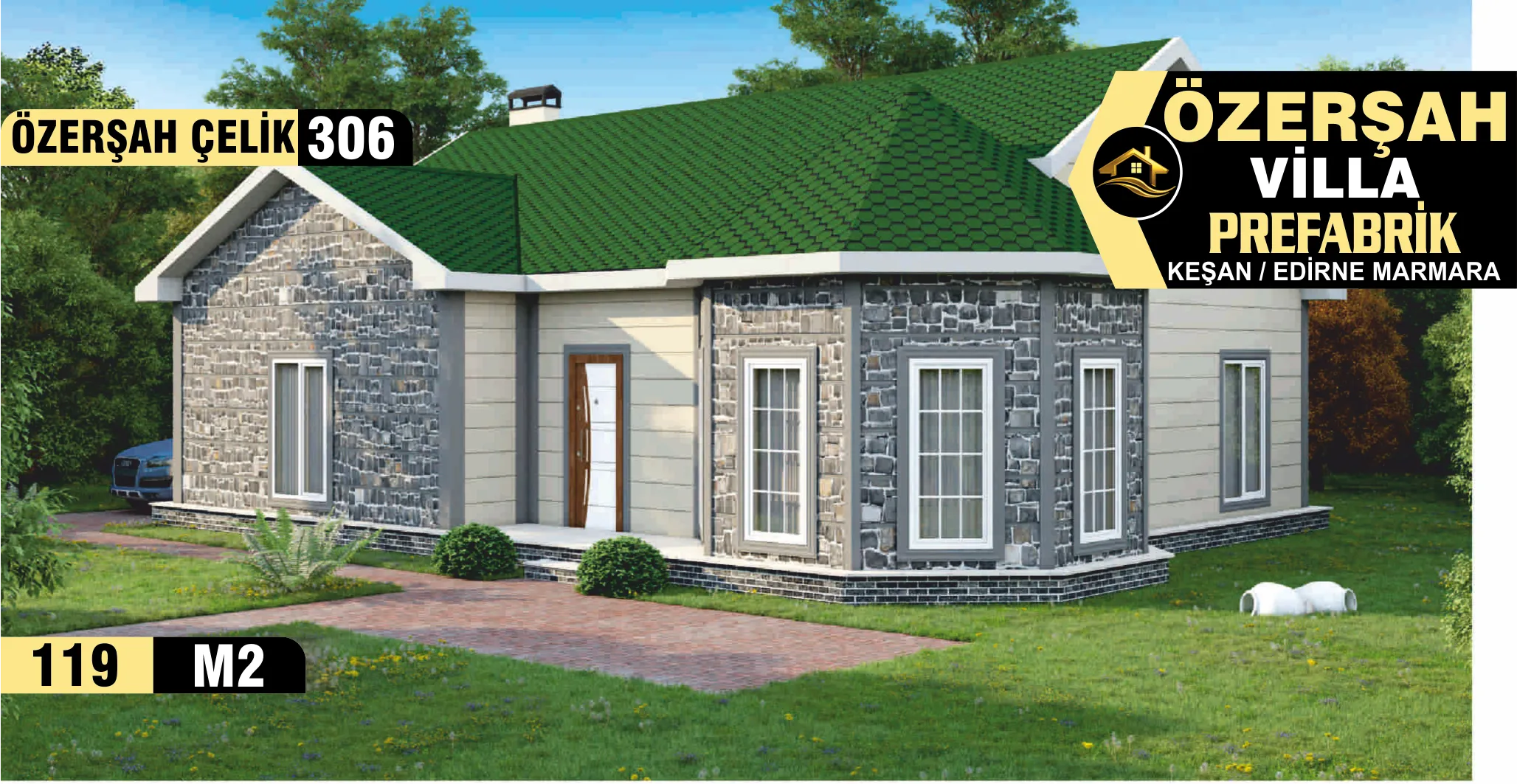 306- 131m² Tek Katlı Çelik Ev