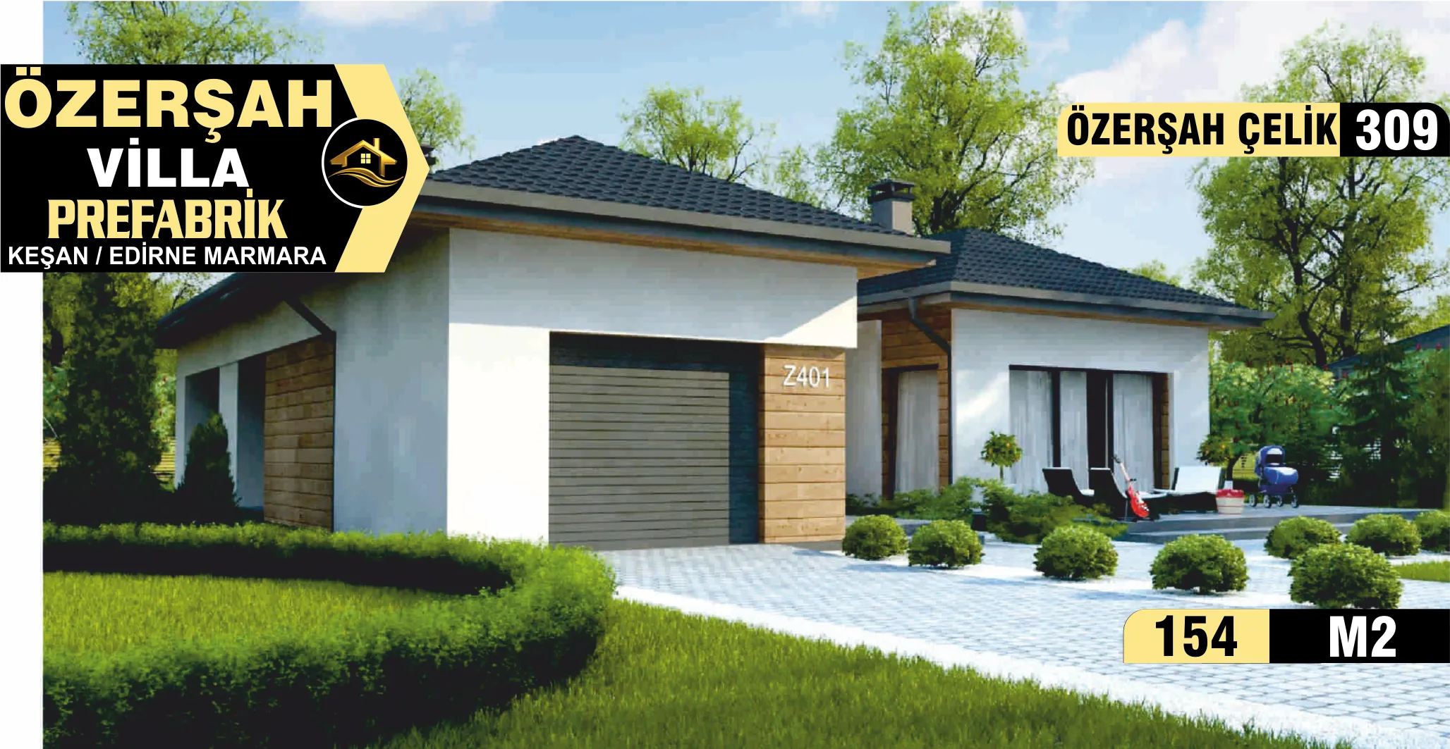 309- 157m² Tek Katlı Çelik Ev