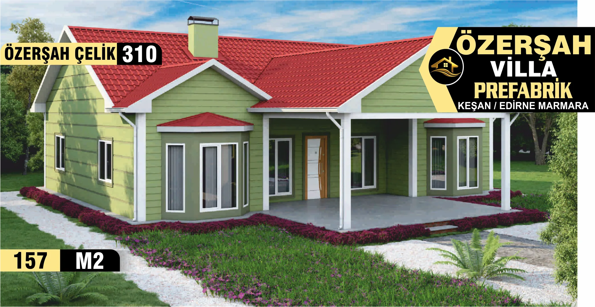 310- 168m² Tek Katlı Çelik Ev