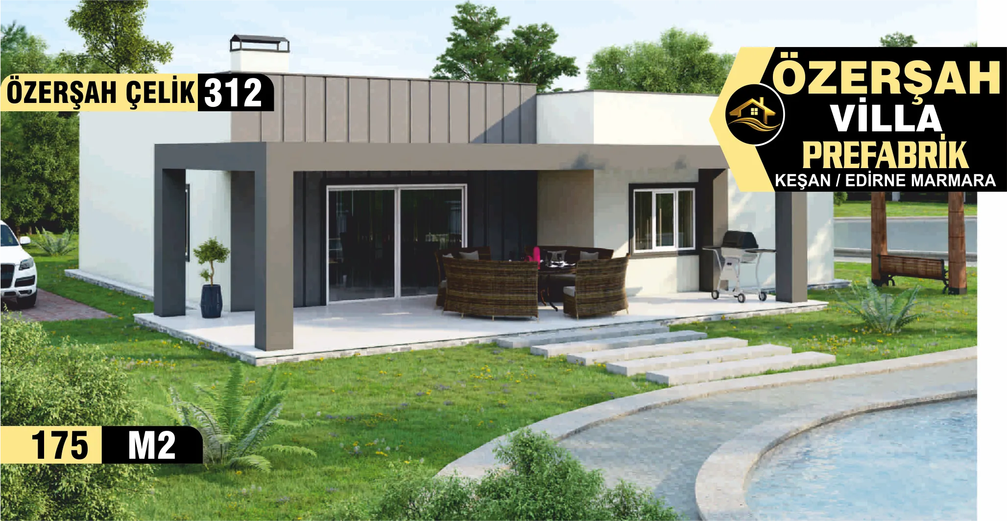 312- 183m² Tek Katlı Çelik Ev