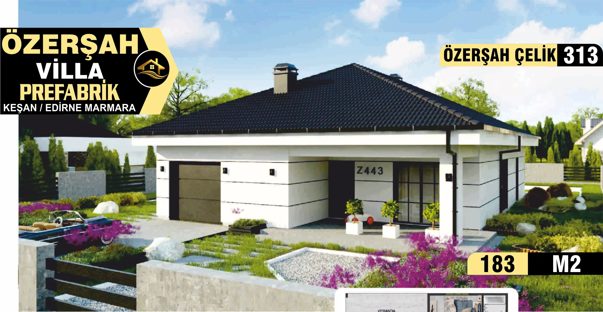 313- 194m² Tek Katlı Çelik Ev