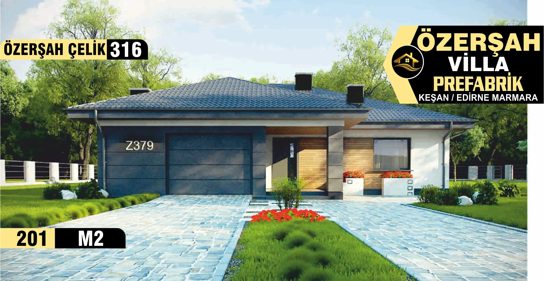 316- 203m² Tek Katlı Çelik Ev