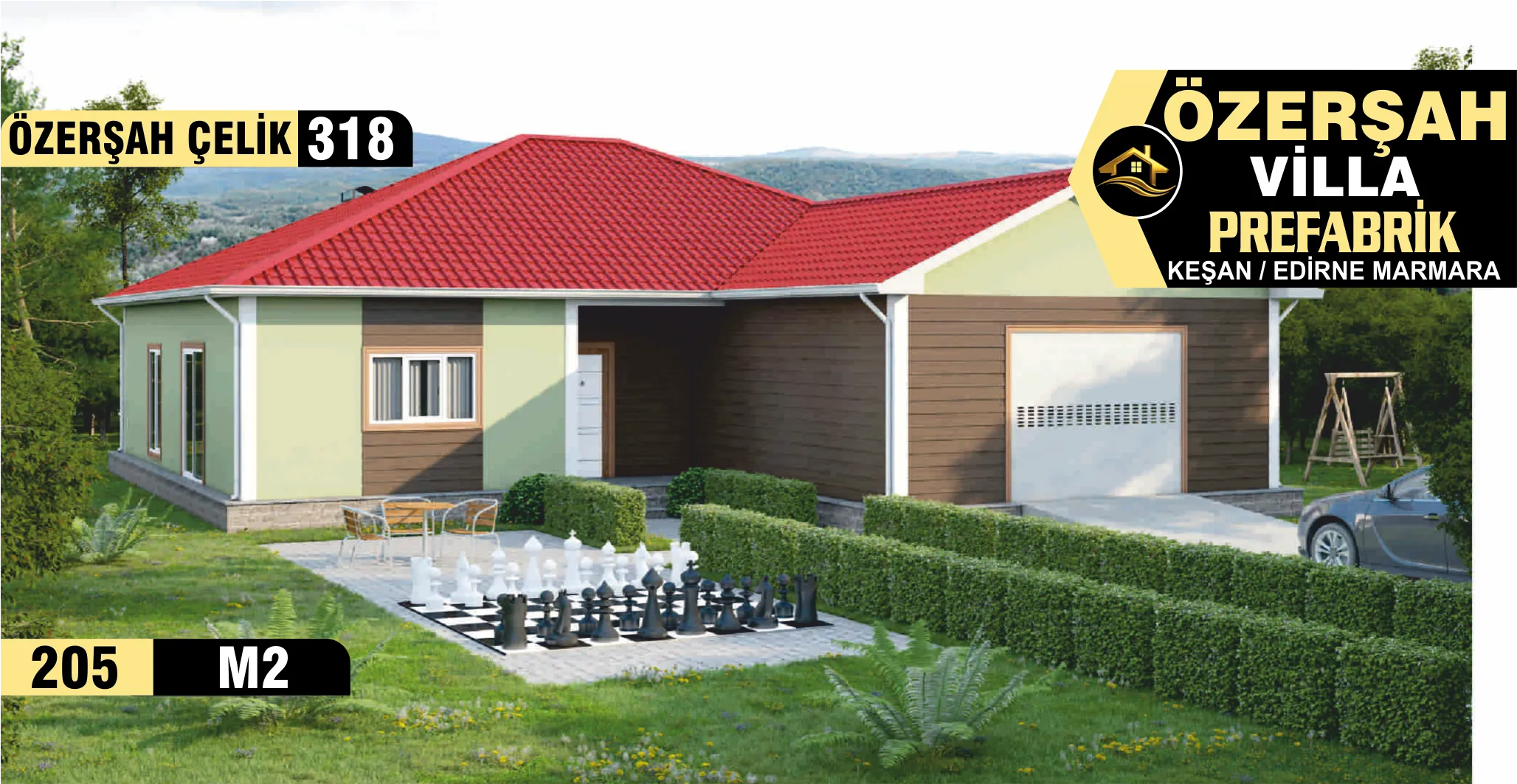 318- 214m² Tek Katlı Çelik Ev