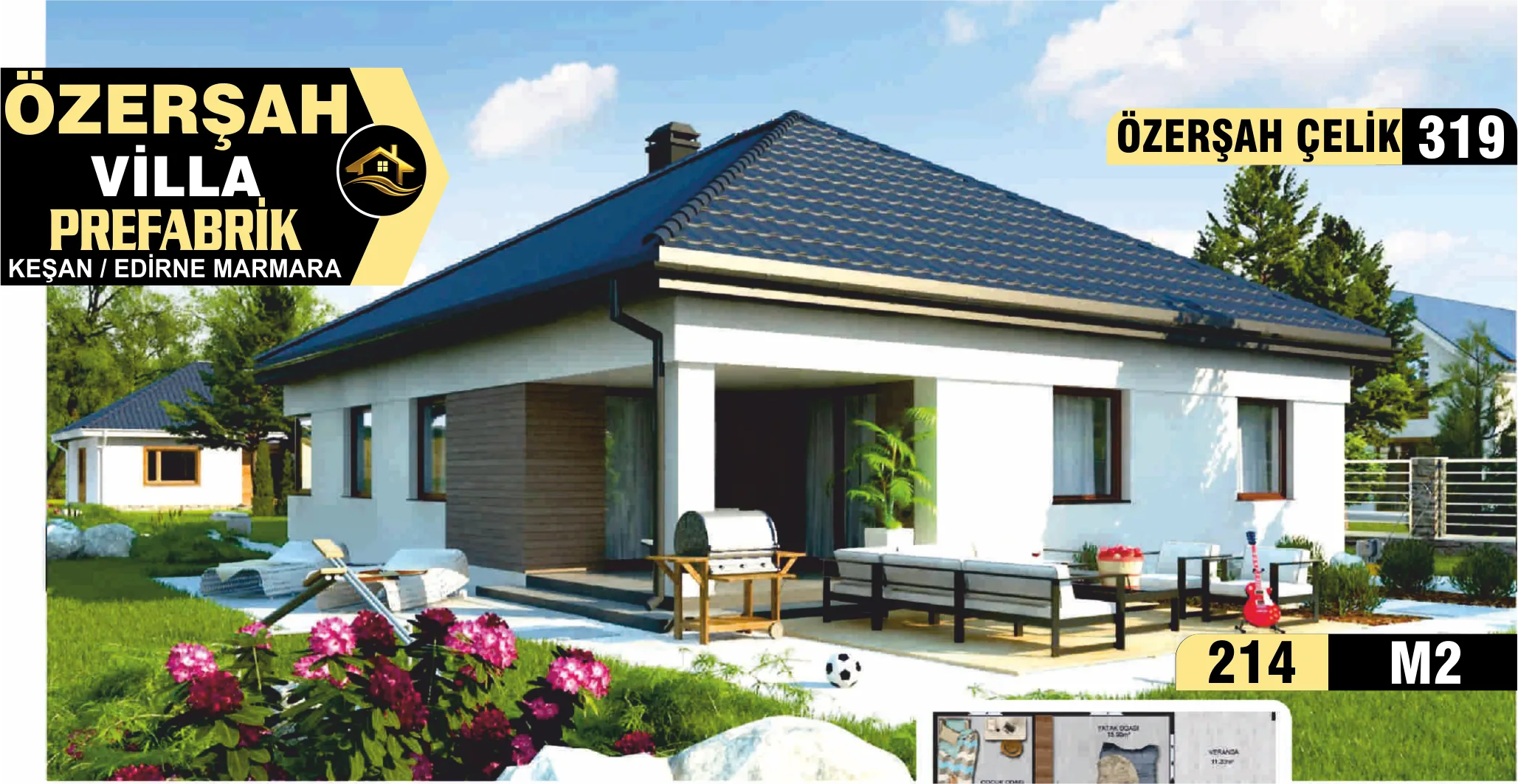 319- 214m² Tek Katlı Çelik Ev