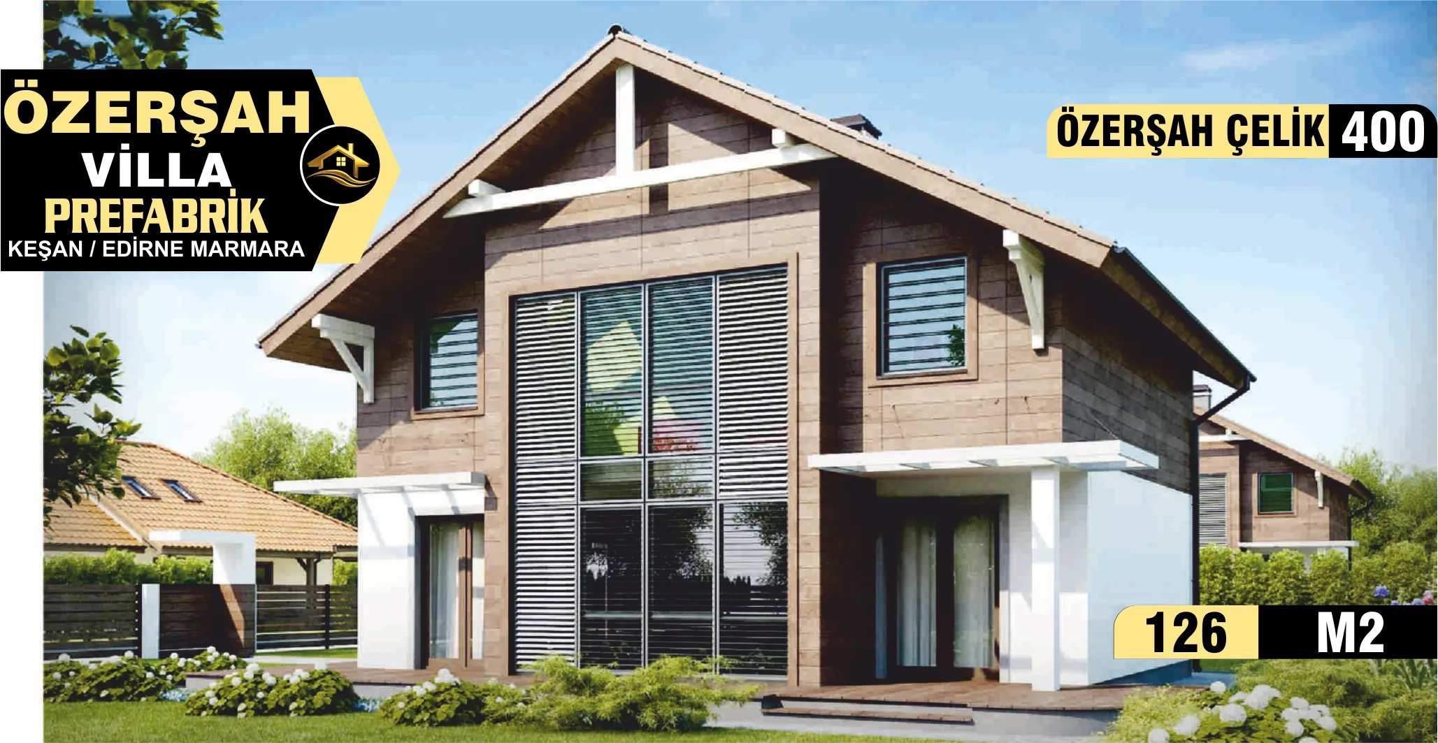 400 - 126m² İki Katlı Çelik Ev