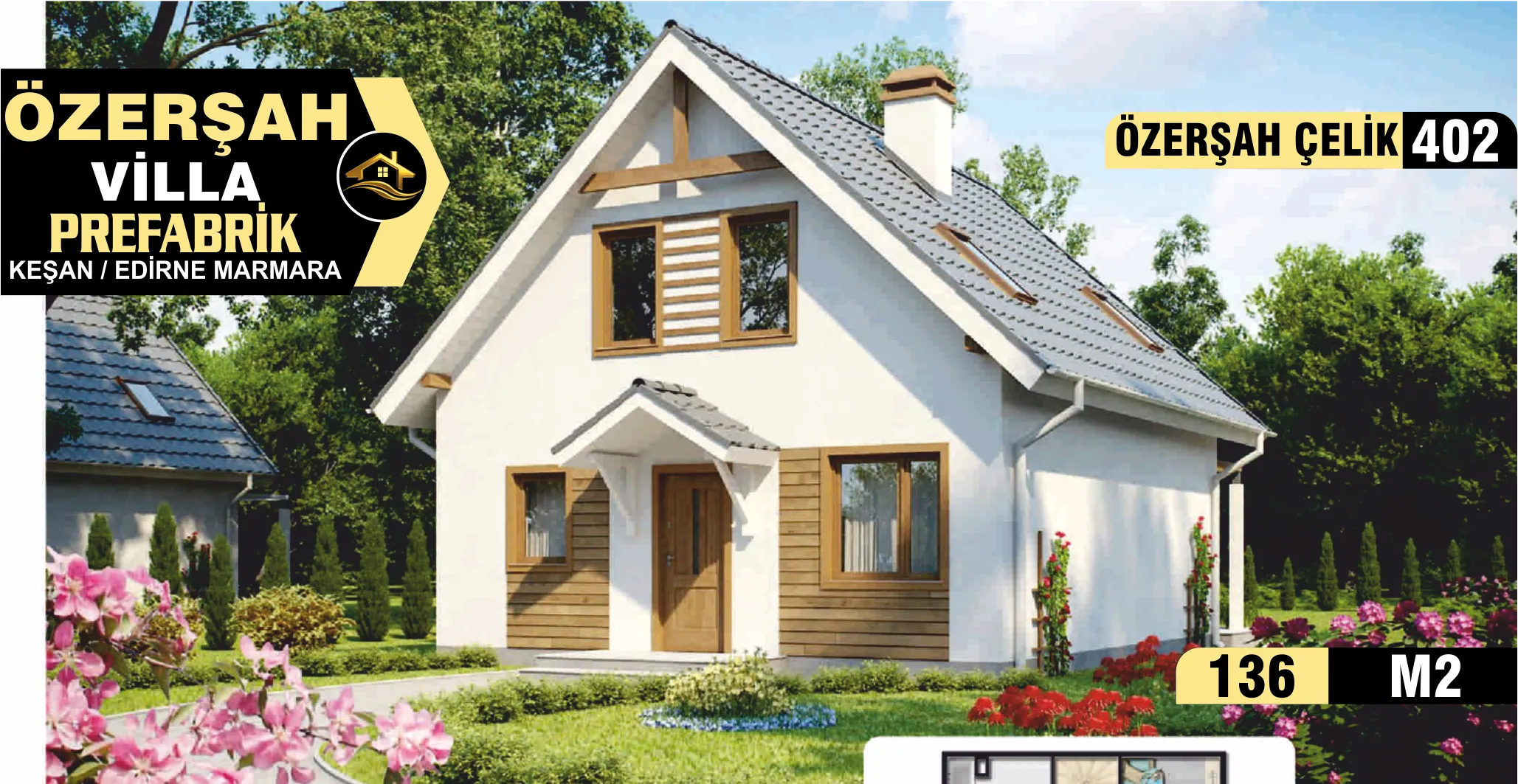 402 - 136m² İki Katlı Çelik Ev