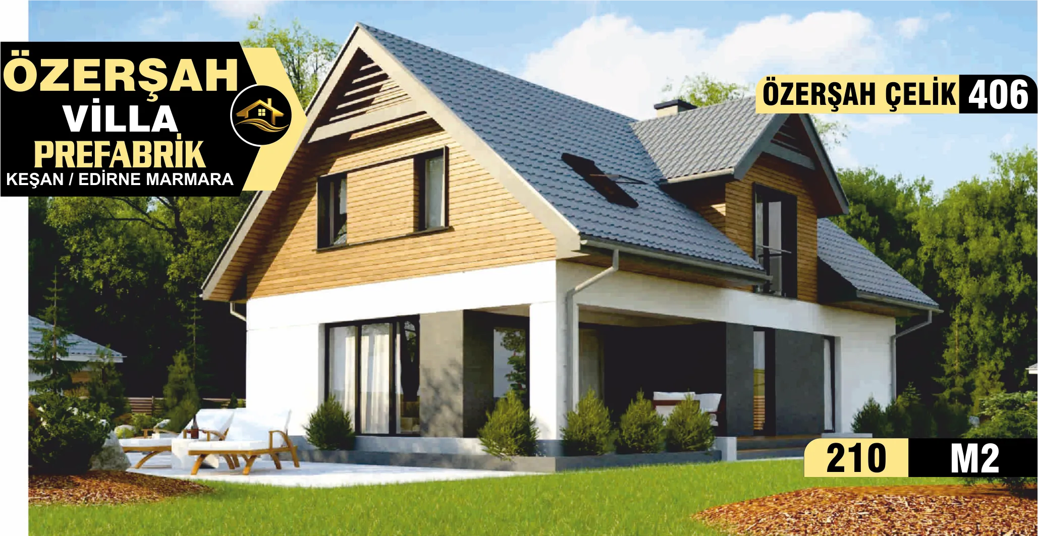 406 - 210m² İki Katlı Çelik Ev