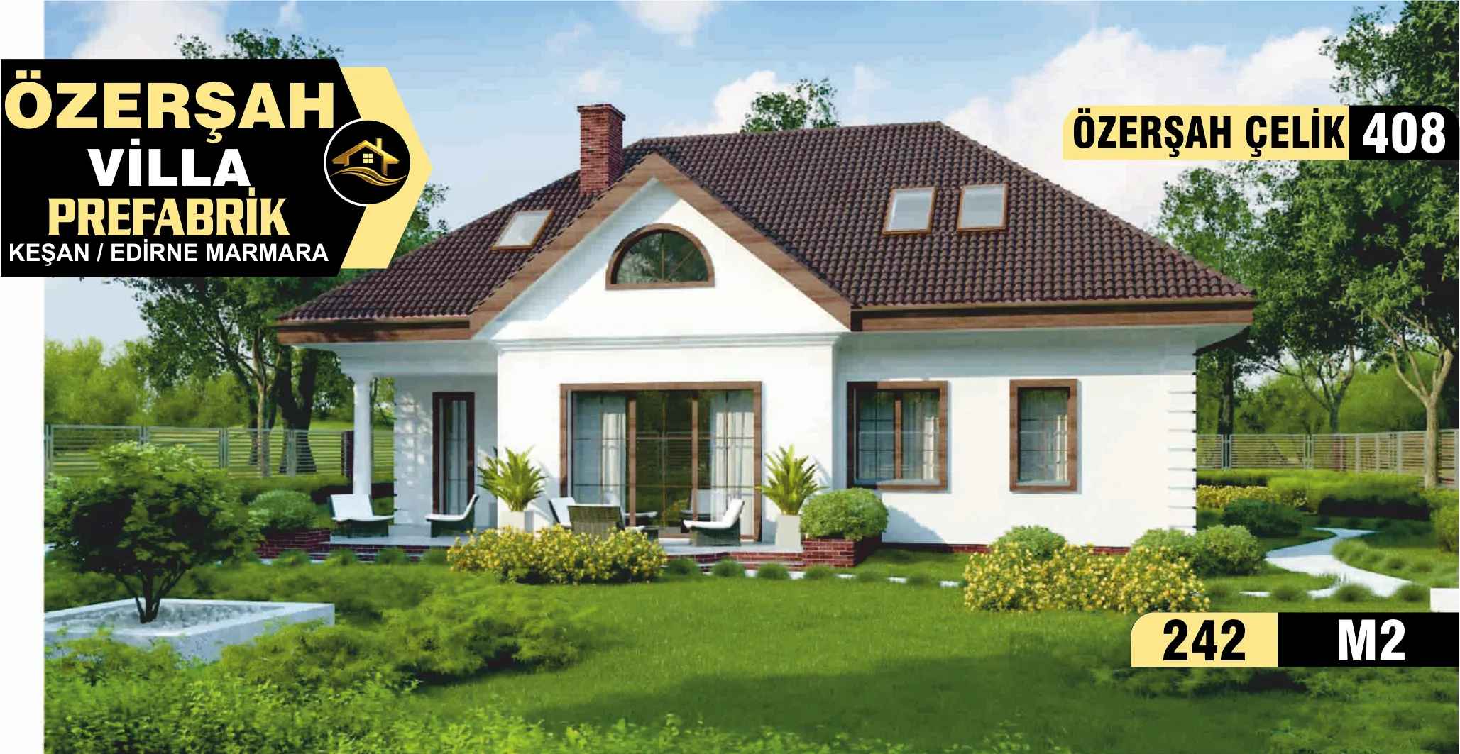 408 - 242m² İki Katlı Çelik Ev