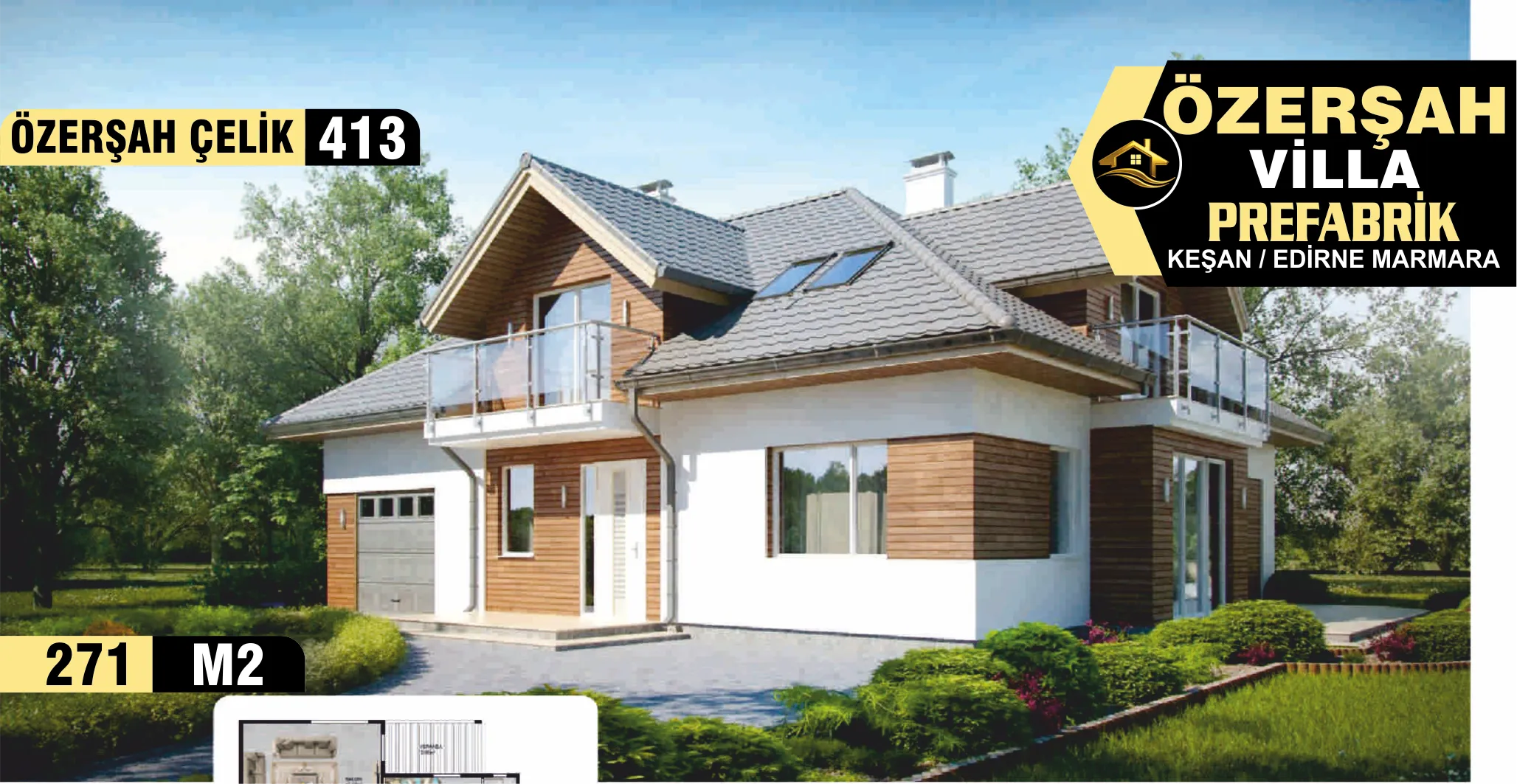 413 - 271m² İki Katlı Çelik Ev