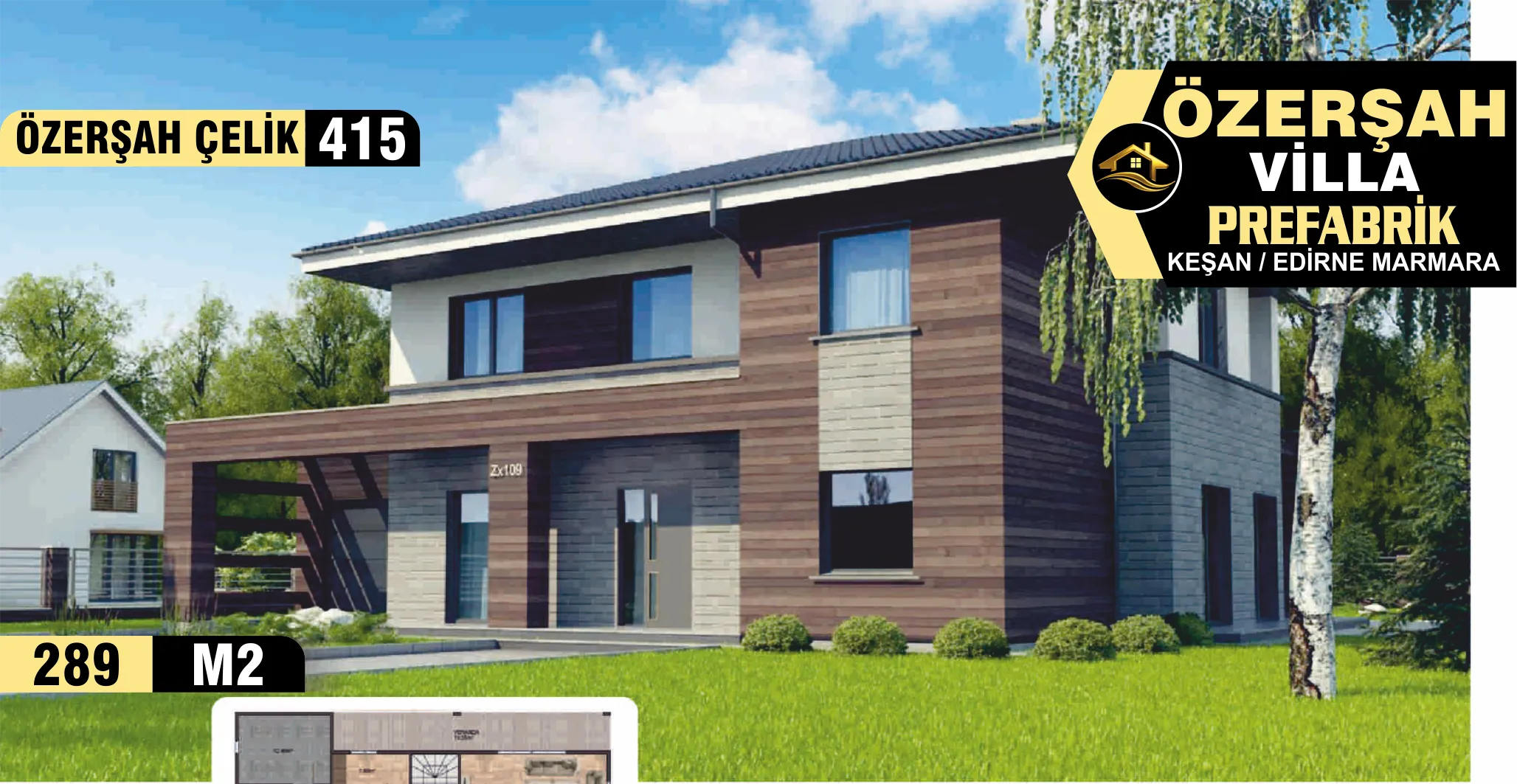 415 - 289m² İki Katlı Çelik Ev