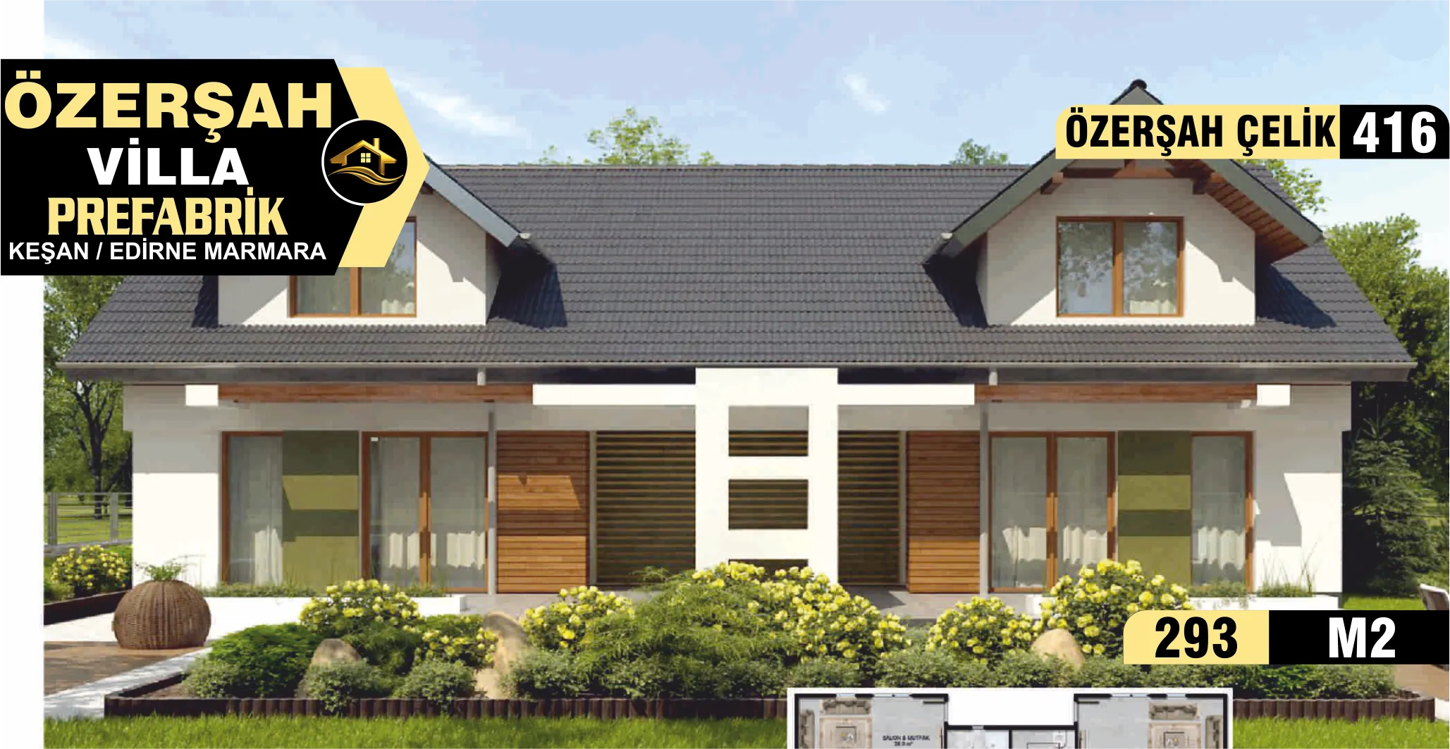 416 - 293m² İki Katlı Çelik Ev